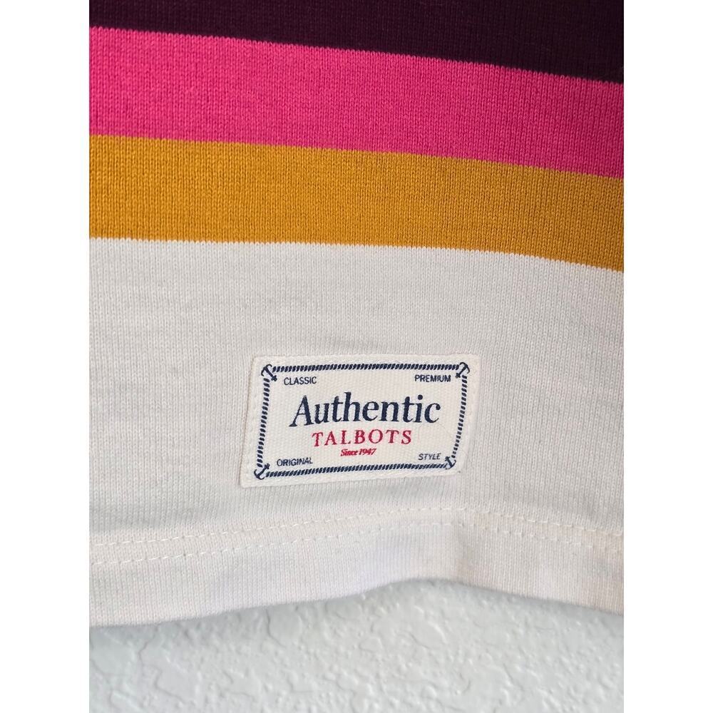 Talbots Annabelle Stripe Tee Plus Size 1x Cream O… - image 3